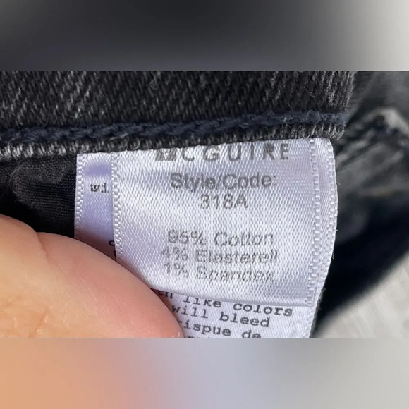 MCGUIRE Cropped Valletta w Asymmetrical Hem in Ace of Spades Sz 27 - Picture 13 of 16